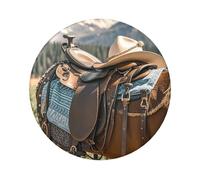 Cavallo Sella Con Un Cappello Da Cowboy Bottoni Spille 20 Pezzi, 6,1 Pollici Rotondo Pulsante Distintivi Metallo Immagine Personalizzata Foto Pin Bottoni Kit Per Artigianato Forniture Natale Fai Da Te