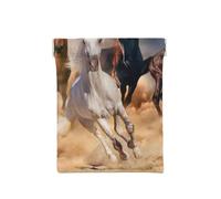Cavallo selvaggio che corre contro la tempesta di sabbia, Spremere il portafoglio superiore da donna Borsa portaoggetti Piccola portamonete Portamonete