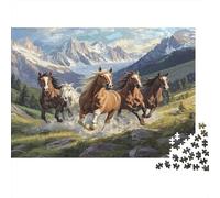 Cavallo selvaggio in corsa Puzzle 1000 Pezzi Adulti In Incastro Perfetto, Un Busta Di Puzzle A Rompicapo Per Enigma Ultra Difficile, Ideale Per Serata Giochi in Scatola, Il Miglior