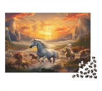 Cavallo selvaggio in corsa Puzzles 1000 Pezzi In Cartone Pressato, Un Classico Puzzle A Pezzi Per Enigma Ultra Difficile, Ideale Per Hobby Invernale, Il Miglior Regalo Per Gli Amanti