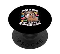 Cavallo "Solo una ragazza che la ama" Quarter Horse PopSockets PopGrip Adesivo