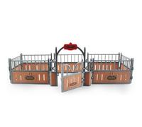 Cavallo Stable Playset Fence 17.3x7.9x5.9 '' Realistic Plastic Horse Barn Playset Fence Accessori di Giocattoli educativi immaginari e creativi per Gli Amanti, Giocattoli