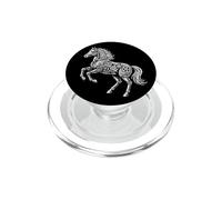 Cavallo Steampunk Vintage Meccanico Ingranaggio Retro Orologio Art PopSockets PopGrip per MagSafe
