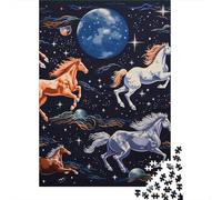 Cavallo stellato Puzzle Da Tavolo 1000 Pezzi Stile celeste fantasy Superiore Qualità Per Regalo Per Lei Pezzi Robusti Distrazione Mentale 52x38cm/1000pcs