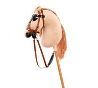 Cavallo su Bastone con Redini Realistico | ben realizzato, Bastone da Gioco con testa equina, Imbottito, Giocattolo, per Recite Scolastiche, Bambini