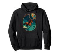 Cavallo sulla Luna, Arte cosmica, Cavalli d'Amore Felpa con Cappuccio