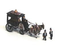 Cavallo Trainato Carro Funebre Figura Bara E48 Non Verniciato N Gauge Scala