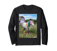 Cavallo Unicorno Arcobaleno Maglia a Manica