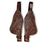 Cavallo Western Adulto Tooled Vera Pelle di Ricambio Parafanghi Sella Fatto a Mano Venduti in Coppia ME-WSF-019