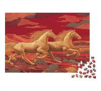 Cavallos Running in The Red Desert Puzzle Per Adulti || 1000pcs (75x50cm) Puzzle Giochi Educativi,decorazioni Per La Casa