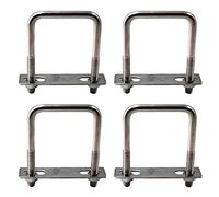 Cavallotto a U quadrato in acciaio inossidabile 304, M6 x 30 mm x 70 mm, da fissare (confezione da 4)