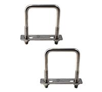 Cavallotto a U quadrato in acciaio inossidabile 304, M8 x 50 mm x 100 mm, da fissare (confezione da 2)