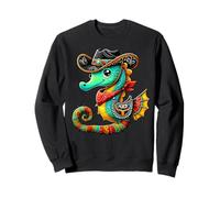 Cavalluccio marino Cowboy Cowgirl Colorato Seahorse Pesce Reef Felpa