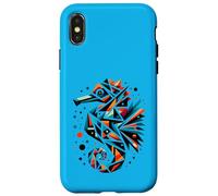 Cavalluccio marino geometrico: Marvel of Ocean Art Custodia per iPhone X/XS