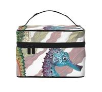 Cavalluccio marino Laminaria, borsa da viaggio per il trucco da donna, grande organizer per cosmetici