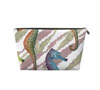 Cavalluccio marino Laminaria, Borsa per il trucco Borsa per cosmetici Borsa da toilette da viaggio portatile Borsa da toilette