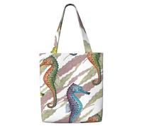 Cavalluccio marino Laminaria,Borse della spesa riutilizzabili, borse per la spesa, borsa a tracolla in tela di grande capacità