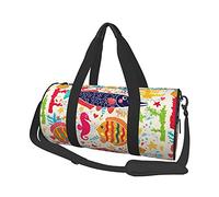 Cavalluccio marino Stella marina Delfino Corallo Vita sottomarina Borsone da viaggio Palestra Bagagli sportivi Borsa da viaggio grande Borsa da fine settimana per uomo e donna