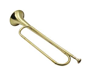Cavalry Trumpet - Bugle Cavalry Trumpet | Gold Plated Brrass Trumpets | Trumpeet Bugles | militarry Style Brass Buglle | Golden Brass Wind Instrument For Parades And Ceremonial Events