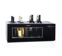 Cavanova OW8CD - Refrigeratore per vino, 8 bottiglie, 2 livelli di temperatura 3 °C - 18 °C / 3 °C - 18 °C, Open Wine, 8 bottiglie bittermici con compressore