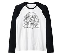 Cavapoo Mama Cavoodle Mom Cute Line Art Dog Artistic Maglia con Maniche Raglan
