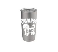 Cavapoo Papà Carino Cane Proprietario Doodle Cucciolo Padre Umorismo Doggy Bicchiere termico in acciaio inox doppia parete
