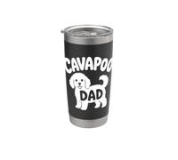 Cavapoo Papà Carino Cane Proprietario Doodle Cucciolo Padre Umorismo Doggy Bicchiere termico in acciaio inox doppia parete