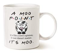 CavaStar Moo Point It's Like A Cow's Opinion, It DoNot Matter, bella tazza in ceramica di alta qualità, regalo di compleanno, per familiari e amici, tazza da tè bianca da 325 ml