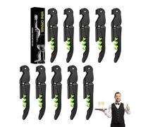 Cavatappi Apribottiglie Professionale Cavatappi Vino, Sommelier, Apri Bottiglia, Accessori Vino, Apribottiglie Birra (10, Nero Verde)