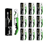 Cavatappi, Apribottiglie Vino,3 in 1 Cavatappi+Lama Corta Capsule+ Apribottiglie,Cavatappi a Leva Acciaio Inox (5, Verde)