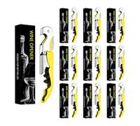 Cavatappi, Apribottiglie Vino,3 in 1 Cavatappi+Lama Corta Capsule+ Apribottiglie,Cavatappi a Leva Acciaio Inox (40, Giallo)
