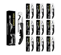 Cavatappi, Apribottiglie Vino,3 in 1 Cavatappi+Lama Corta Capsule+ Apribottiglie,Cavatappi a Leva Acciaio Inox (40, Nero)