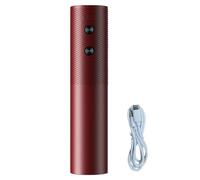Cavatappi automatico per vino elettrico, accessorio per casa, bar, feste, San Valentino, colore rosso vino, 4,5 x 20 cm