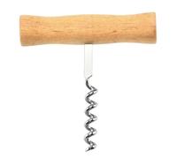 Cavatappi classico - Cavatappi apribottiglie per vino | Apribottiglie per vino sommelier T-Style con manico in legno | Tappo in sughero portatile facile da avvitare e tirare, divertente cavatappi per