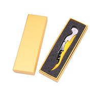 Cavatappi da Cameriere,68g 3 in 1 Cavatappi Professionali Sommelier,Corkscrew Wine Opener Apribottiglie Vino,Acciaio Inox,Scatola Regalo (Giallo)