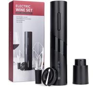 Cavatappi elettrico con taglierino per capsule, mini decanter, tappo a pressione
