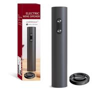 Cavatappi Elettrico per Vino Apribottiglie Elettrici Automatico Professionale per Gli Amanti del Vino Regalo (Nero, Cavatappi con Taglia Capsule, a Pile)