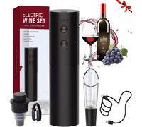 Cavatappi Elettrico per Vino, Set Di Apribottiglie Elettrico 5 in 1 Con Linea Di