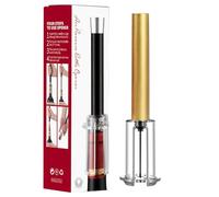 Cavatappi per vino, per rimuovere il tappo del vino, a pressione dell'aria con una pressione facile e verso il basso, è possibile estrarre il tappo in pochi secondi, ottimo cavatappi (oro, taglia