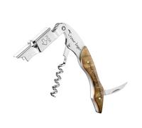 Cavatappi personalizzato - Apribottiglie professionale inciso su misura per bottiglie di vino con tagliacapsule e apritappi - Cavatappi manuale per camerieri, baristi, sommelier e uso domestico