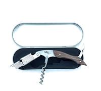 Cavatappi Professionale - Apribottiglie in Acciaio Inox con Manico in Legno e Scatola Rigida - Design Elegante, Moderno e Compatto - Idea Regalo per Sommelier e Amanti del Vino