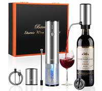 Cavatappi Professionale Elettrico per Vino, Apribottiglie Elettrici 4 in 1 Set con Apribottiglie Ricaricabile, Versatore Automatico per Vino, Taglierina per Lamine, Tappi Sottovuoto