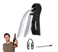 Cavatappi verticale compatto, apribottiglie per vino, cavatappi a leva verticale, resistente strumento manuale da bar e vino, cavatappi e apri per riunioni di famiglia, viaggi all'aperto