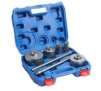 CAVATINY Set di seghe a tazza per calcestruzzo, 9 pezzi, corona da 30 mm, 40 mm, 65 mm, 80 mm, 100 mm, denti XXL, SDS Plus e adattatore MAX, cemento, pietra cementizia
