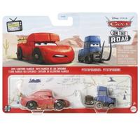 CAVE LIGHTNING MCQUEEN & PITSTOPOSAURUS Mattel Confezione da 2 Cars 1:55 Die-...