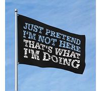 Cave Man Bar Just Pretend I'M Not Here Bandiera Decorazione Casa sul lago Bandiere per la stanza del college (30 x 45 cm)