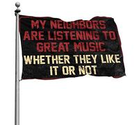 Cave Man Bar My Neighbors Are Listening To Great Music Flag Lake House Decor college room flags (60 x 90 cm)