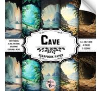 Cave Scrapbook Paper: Double Sided Sheets | Cavern Theme for Collage, Decoupage, Card Making, and Various DIY Craft Projects | 8.5" x 8.5" (21.59 x 21.59 cm)