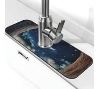 Cave Star Moon View Tappetino per rubinetto per lavello da cucina, tappetino super assorbente, tappetino per lavello da cucina, bagno, bar, decorazione regalo (38,1 x 14 cm)