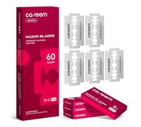 CAVEEM Lamette di Sicurezza a Doppio Taglio, Confezione da 60, Ricariche di Ricambio per Rasoio da Barba, Lame in Acciaio Inossidabile per Tutti gli Standard di Rasoio a Doppio Taglio